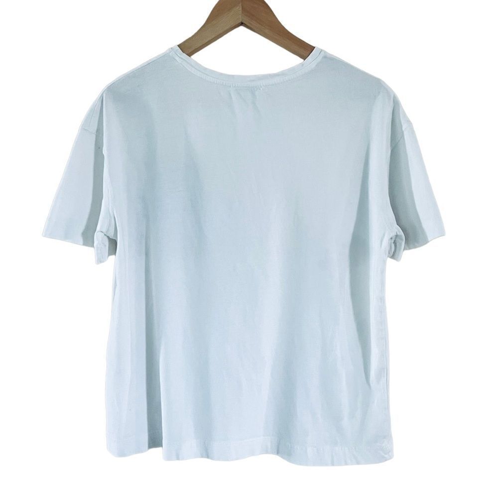 Zara Model Off Duty Tropical Patch T-Shirt - Picture 3 of 6